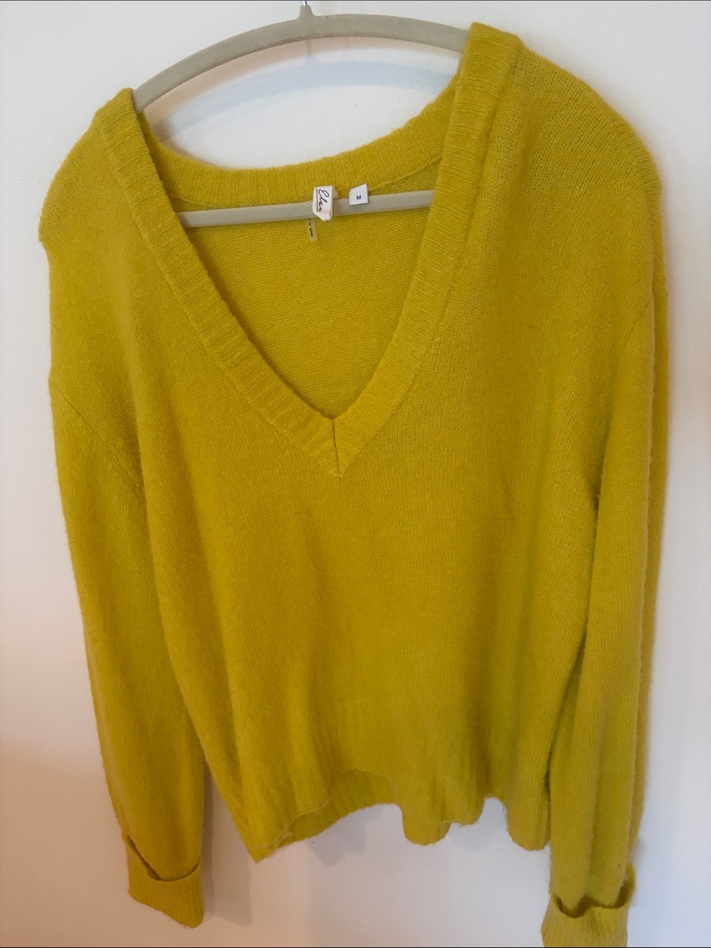 Elan V-Neck Sweater in Mustard
